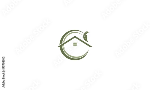 home leaf vector logo design modern art, Logo natural leaves building home, nature leaf, real estate logo, icon leaf home window green, eco building, modern logo leaves.