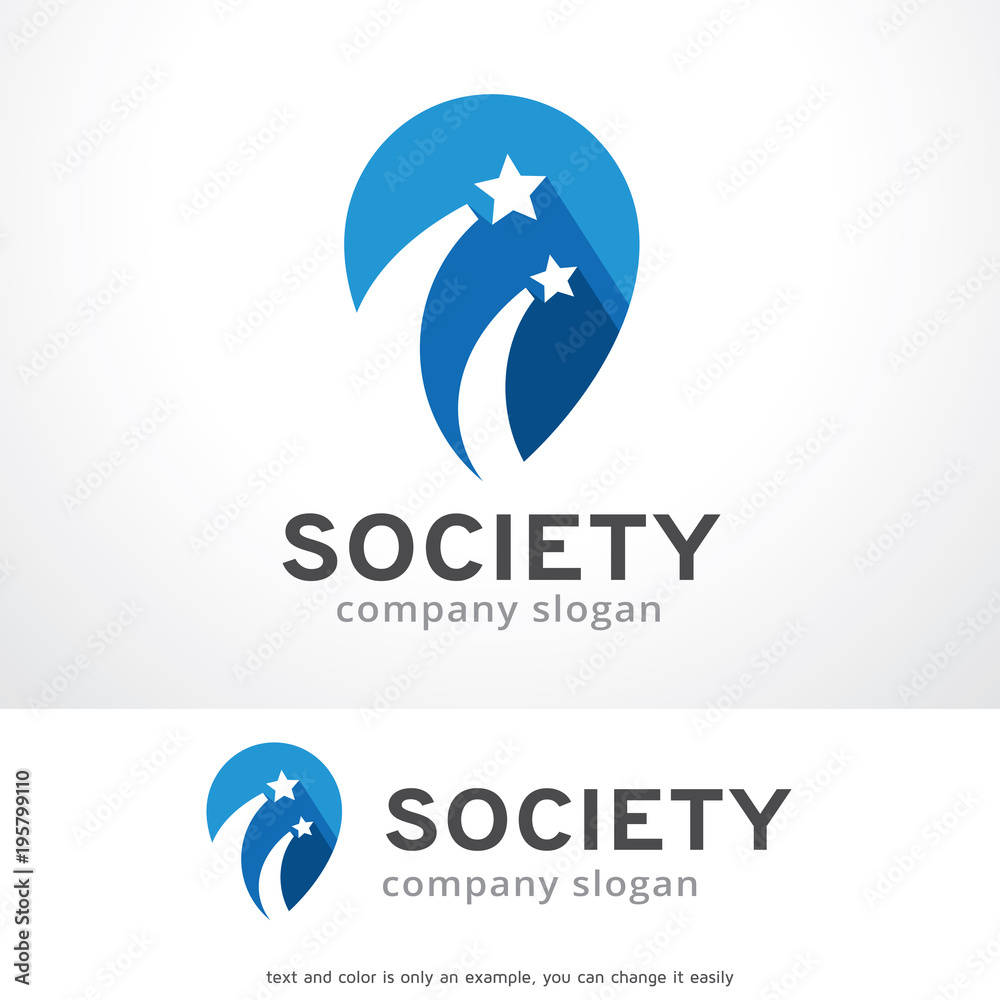 Star Society Logo Template Design Vector, Emblem, Design Concept, Creative Symbol, Icon