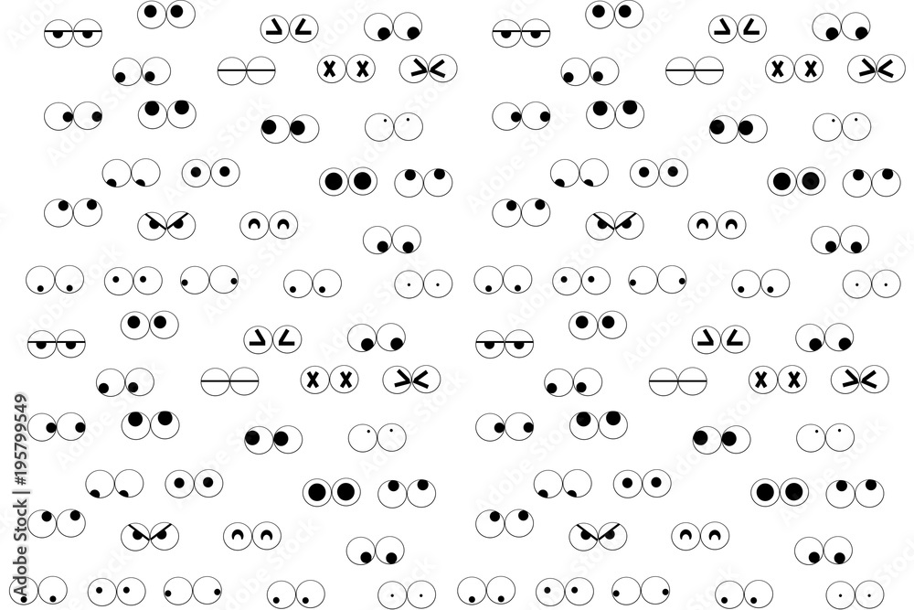 Fototapeta premium お目目のモヨウの背景 eye pattern background