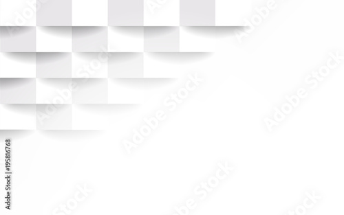 Fototapeta Naklejka Na Ścianę i Meble -  Abstract white square geometric texture background