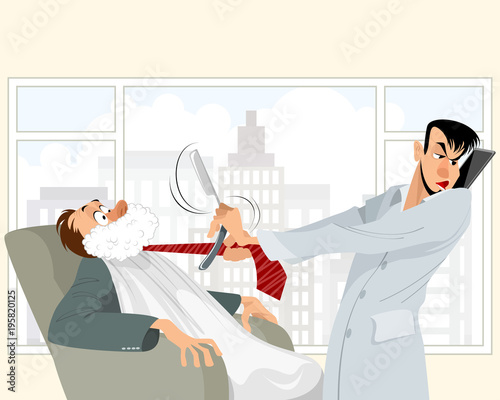 Funny situation in barbershop