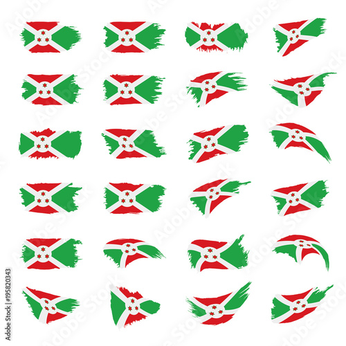 Burundi flag, vector illustration