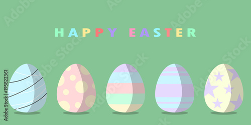 Abstract background Happy Easter with eggs, Vector illustration.