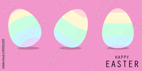 Abstract background Happy Easter with eggs, Vector illustration.