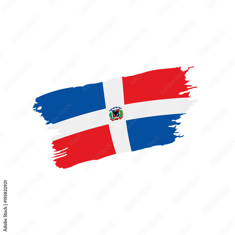 Fototapeta premium Dominicana flag, vector illustration