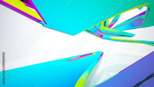 Abstract white and colored gradient smooth interior with window. 3D illustration and rendering. Free Download Abstract white and colored gradient smooth interior with window. 3D illustration and rendering. - GFXLoad