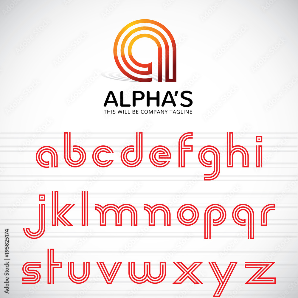 3 Lines A to Z letters. It can be use as logo symbol. You can also