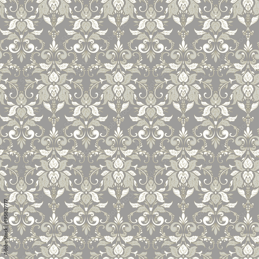 vintage floral seamless patten. Classic Baroque wallpaper.