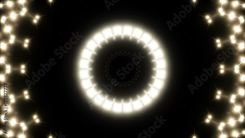 flashing gold light on a black background, loop