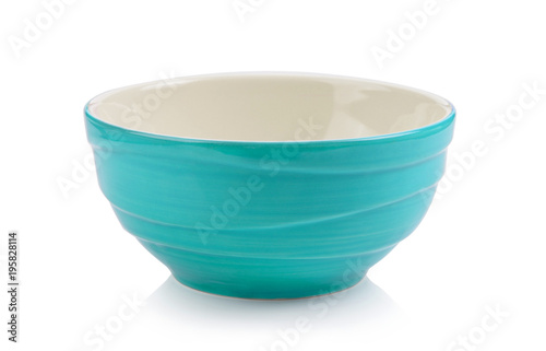 green bowl on white background
