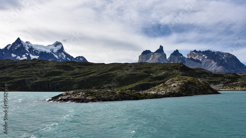 Lake Pehoe and Los Cuernos (The Horns), National Park Torres del Paine, Chile