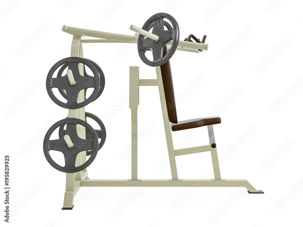 Obraz premium Multifunctional gym machine, left view