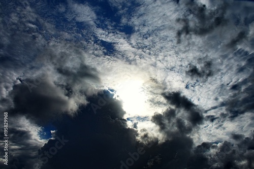 Dramatic evening cloud background