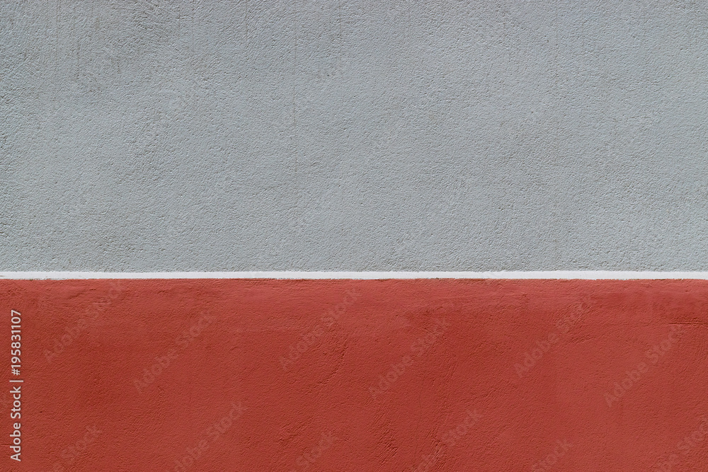 Fototapeta premium Pastel color minimal background. Pink and coral blue wall pattern