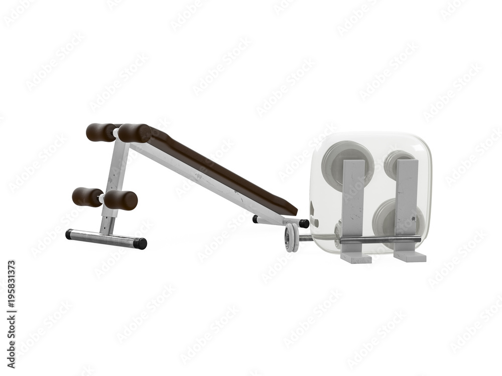Multifunctional gym machine, angle view Multifunctional gym machine, angle view