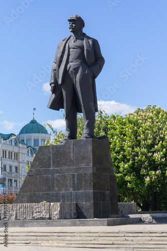 Monument to Communist leader Vladimir Lenin. Donetsk, Ukraine