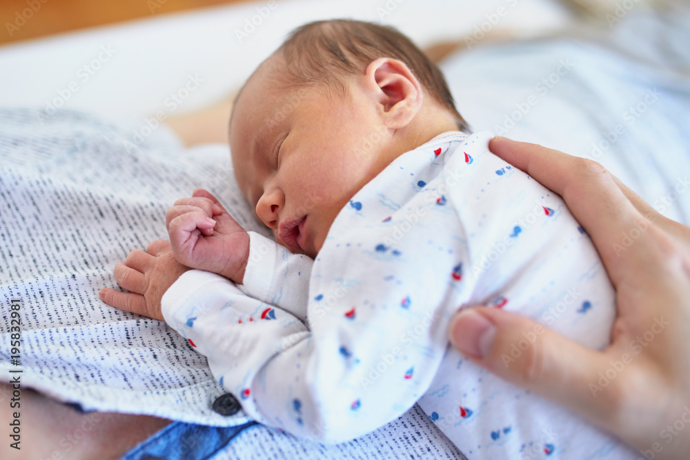 Baby Sleeping On Dads Chest