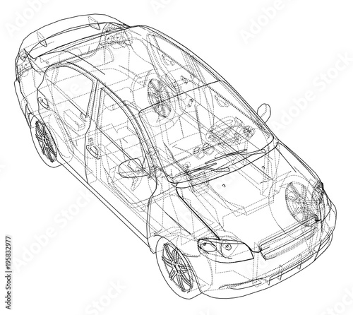 Concept car. Vector
