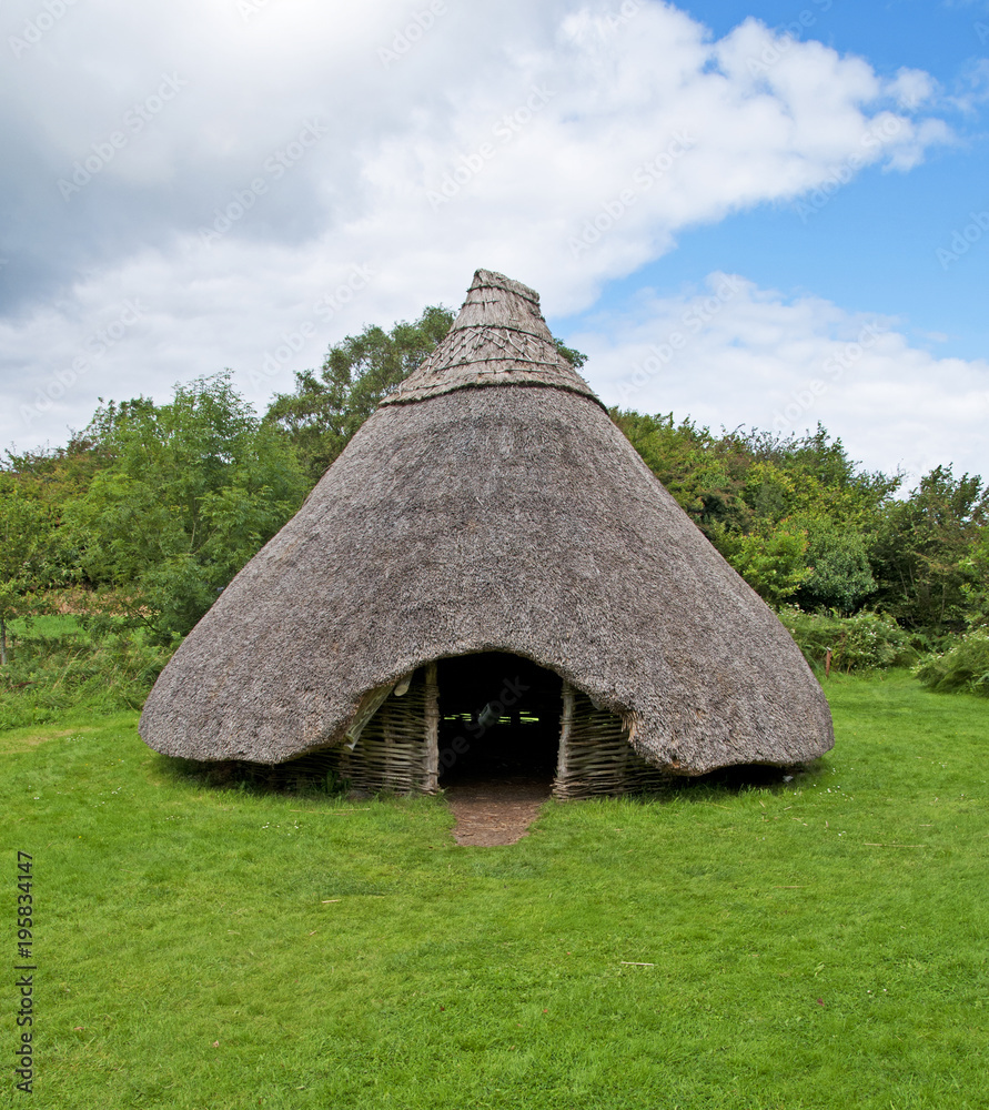 A replica Iron Age house.
