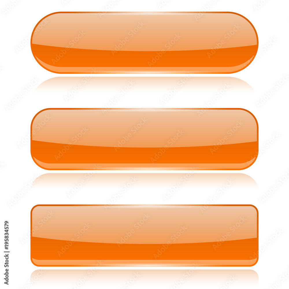 Orange glass buttons