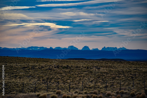 Sunset on the Patagonian Steppe, between El Calafate, Argentina and Puerto Natales, Chile