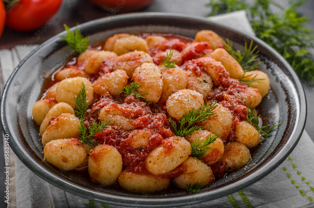 Gnocchi tomato sauce herbs Gnocchi tomato sauce herbs