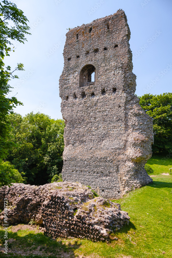 Bramber Castle remains West Sussex  South East England UK