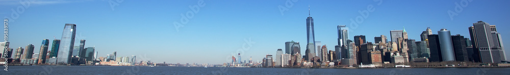 Jersey City and New York City Skyline