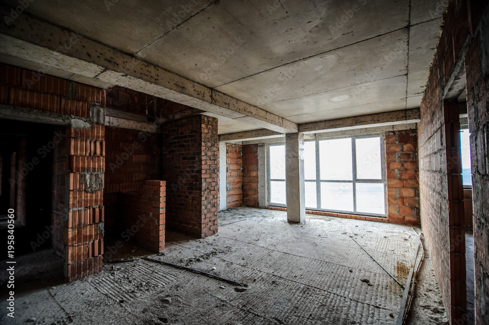 Apartment in repair. The electricity network install process Apartment in repair. The electricity network install process