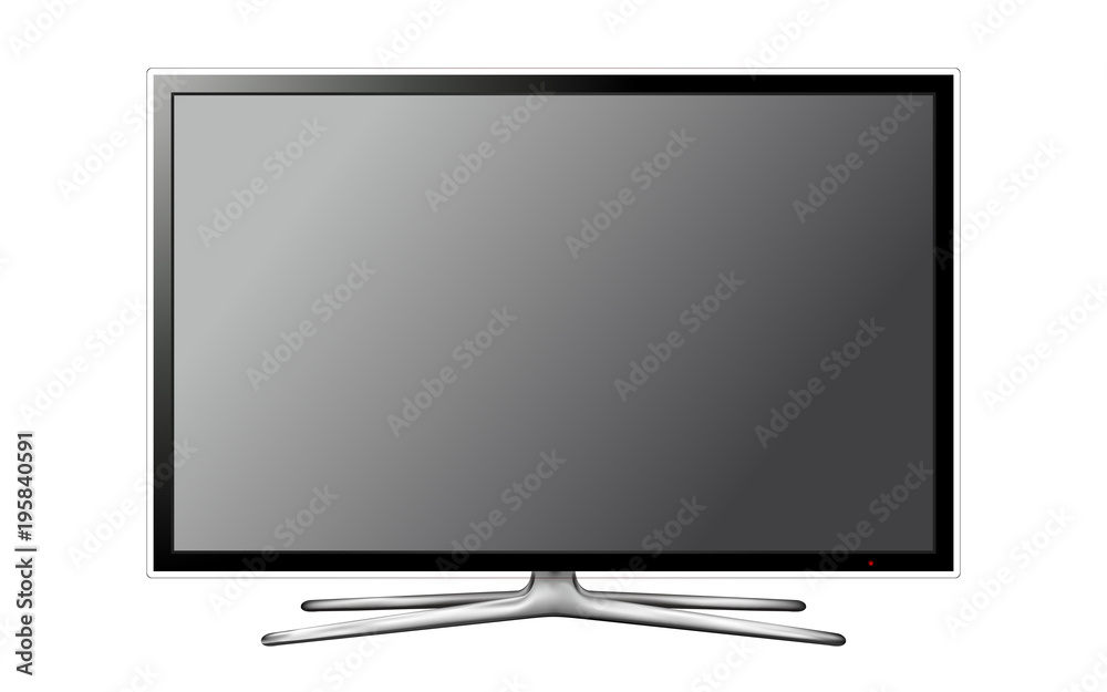 Vector modern television screen on white background Vector modern television screen on white background