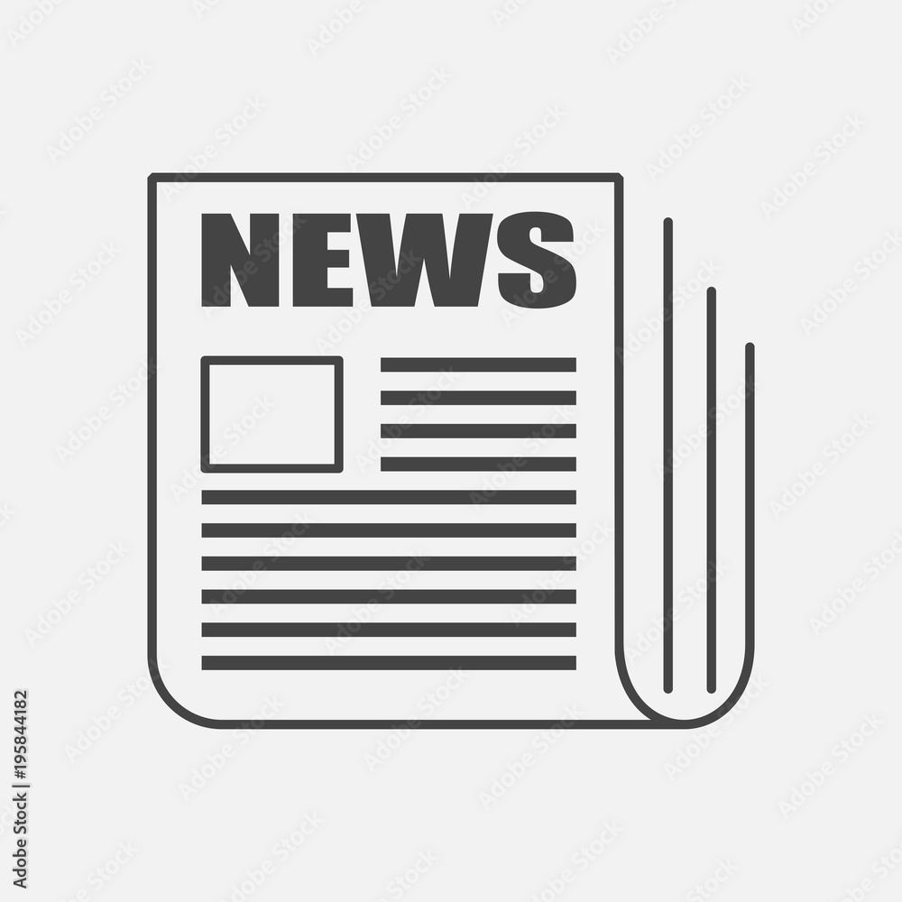 Vector news icon. Newspaper news. Vector news icon. Newspaper news.