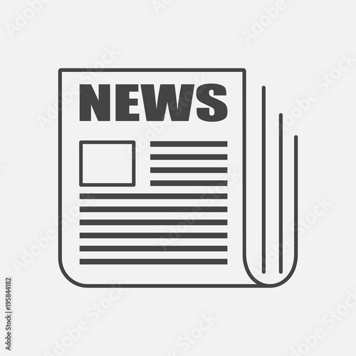 Vector news icon. Newspaper news.