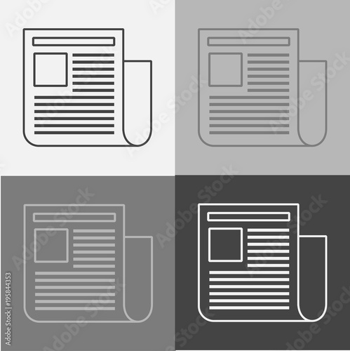 Vector news set icon. Newspaper news.