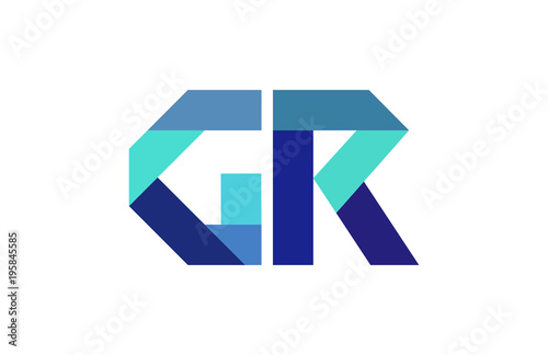 Free Download GR Ribbon Letter Logo - GFXLoad