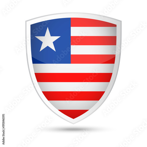 Free Download Liberia Flag Vector Shield Icon - GFXLoad