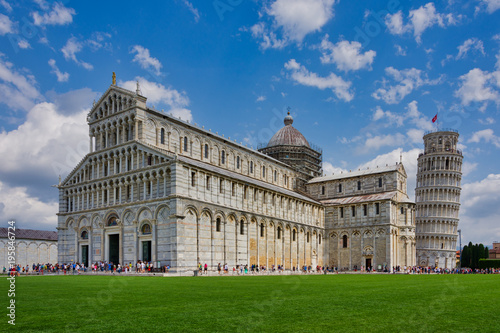 Cathedral and Leaning Tower in the Dome square of Pisa