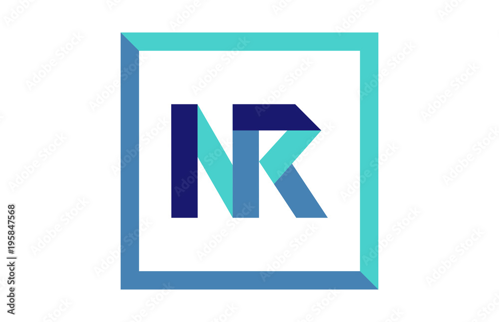 NR Square Ribbon Letter Logo NR Square Ribbon Letter Logo