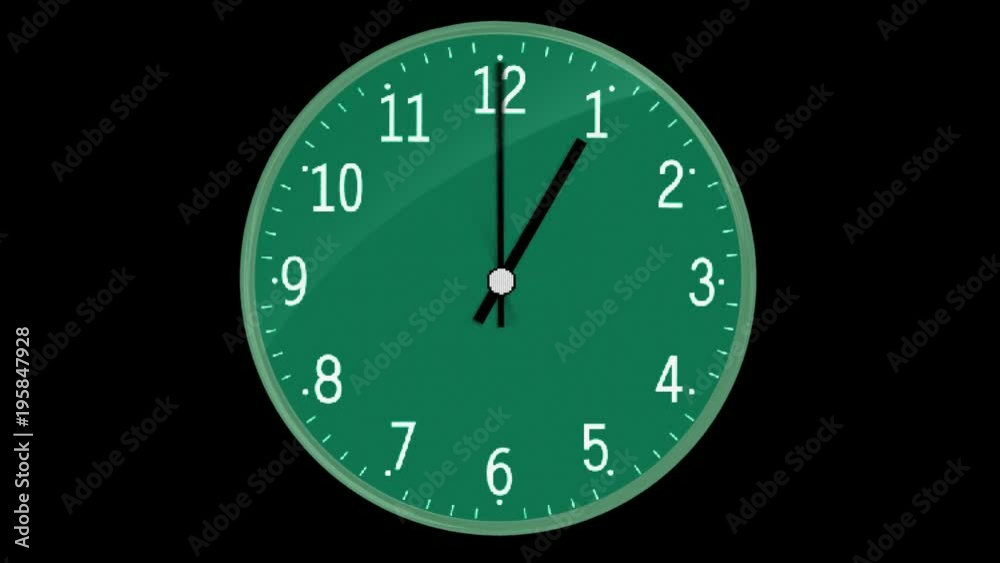 Classic Clock With Digital Screen Passing 12 Hours Classic Clock With Digital Screen Passing 12 Hours