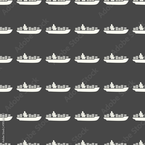 Sea transport vector illustration on a seamless pattern background