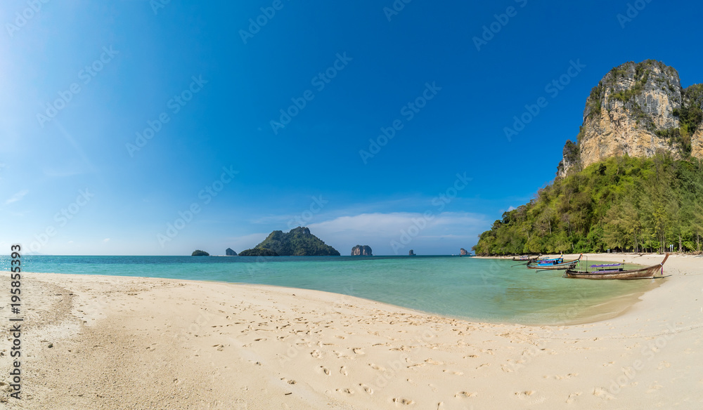 Tropical beach of Krabi in  Thailand