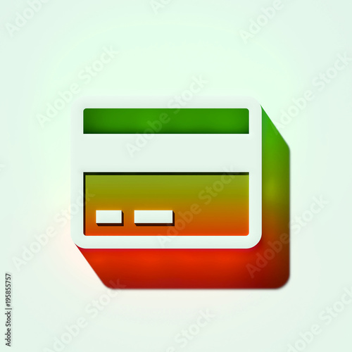 White Credit Card Icon. 3D Illustration of White Atm Cards, Credit Card Chip, Credit Cards, Debit Cards Icons With Orange and Green Gradient Shadows. Free Download White Credit Card Icon. 3D Illustration of White Atm Cards, Credit Card Chip, Credit Cards, Debit Cards Icons With Orange and Green Gradient Shadows. - GFXLoad