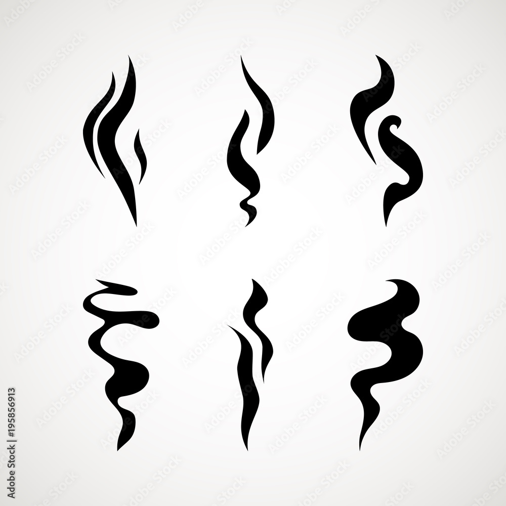 Smoke puff vector icon set illustration isolated on white background. hot eps vector icon. Flat web design element for website or app. Smoke puff vector icon set illustration isolated on white background. hot eps vector icon. Flat web design element for website or app.