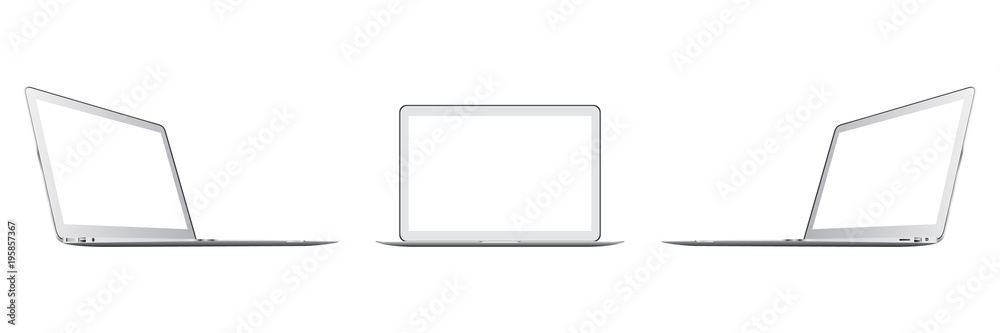 Modern glossy laptop isolated on white background. Modern glossy laptop isolated on white background.