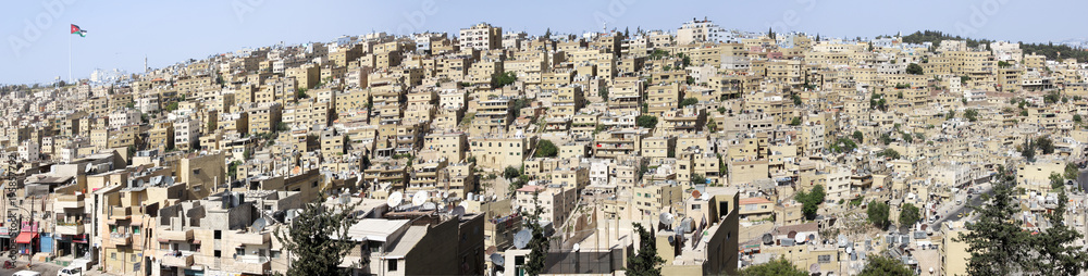 City panorama of Amman - the capital of the Kingdom of Jordan (large stitched file)