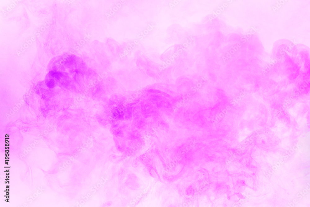 Fototapeta premium Violet smoke on a white background. Texture and desktop picture