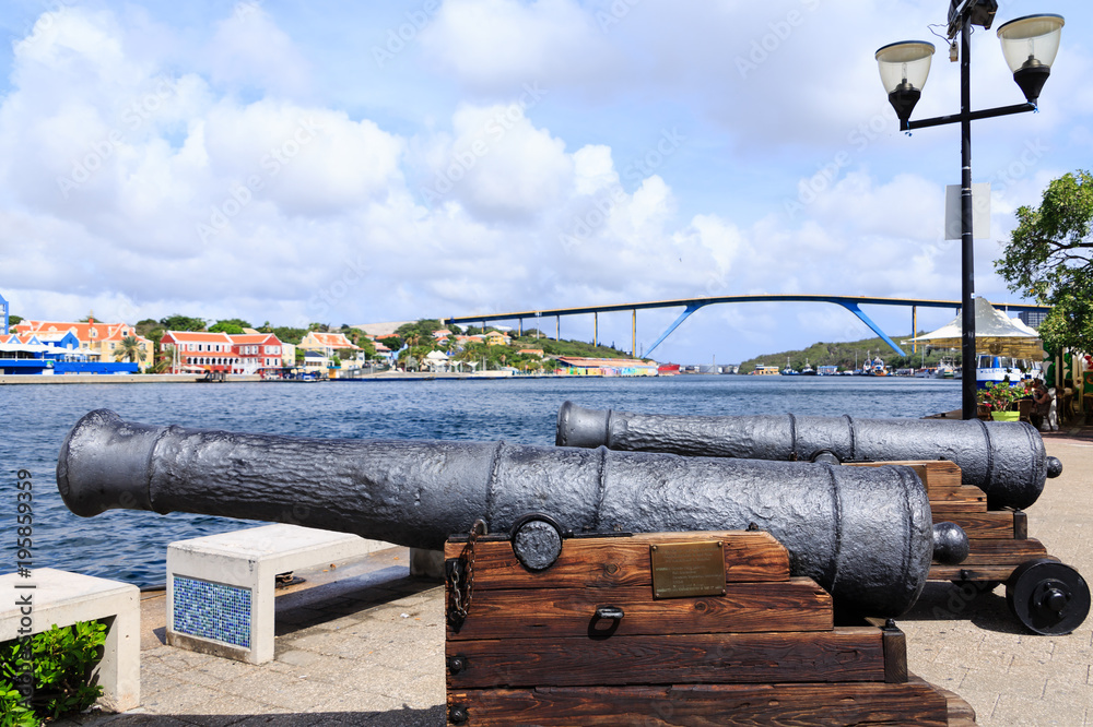 Old Cannons Guarding Curacao