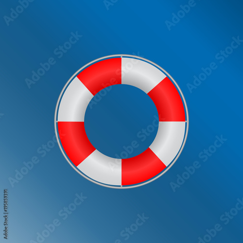 Lifebuoy, marine with a metal rim