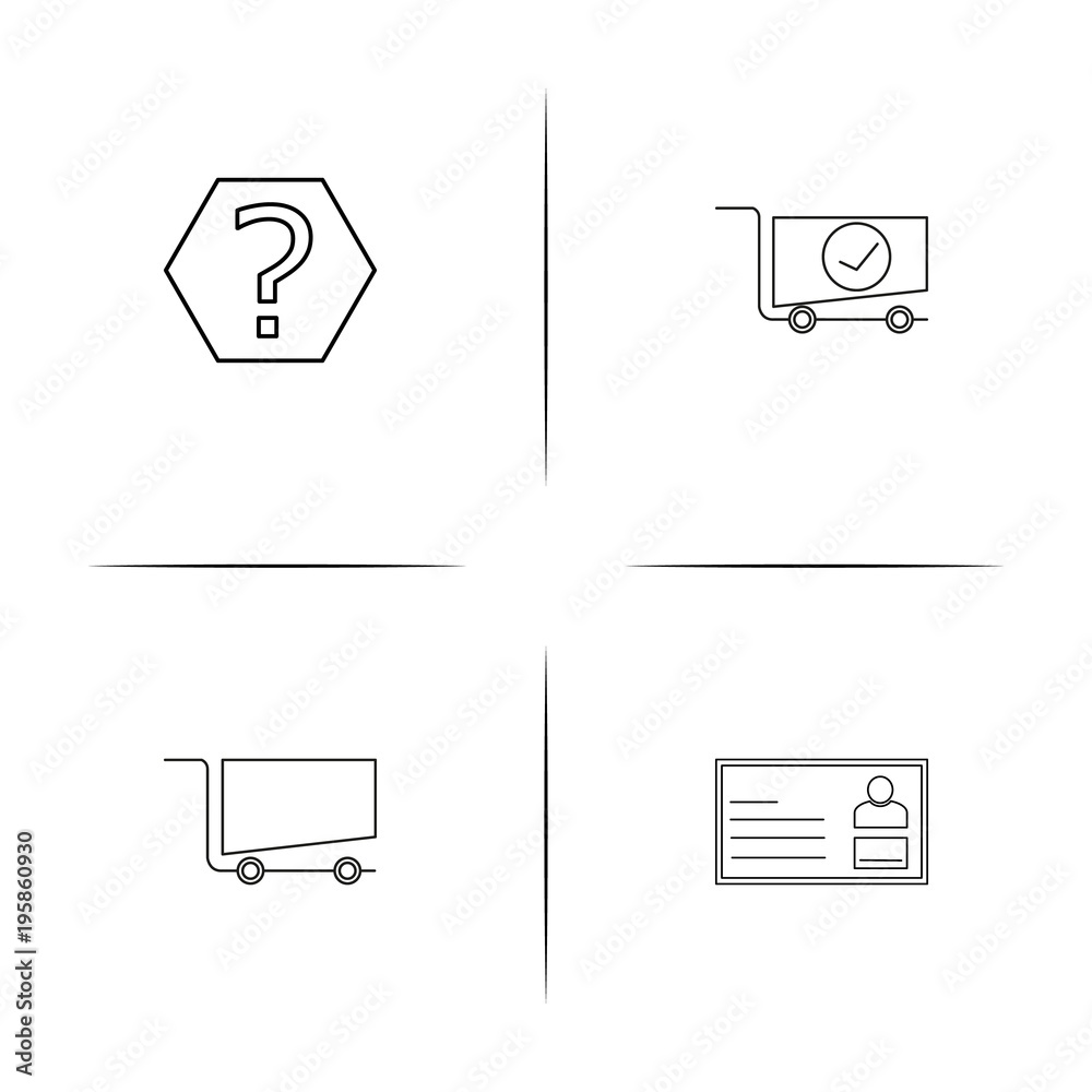 Business simple linear icon set.Simple outline icons Business simple linear icon set.Simple outline icons