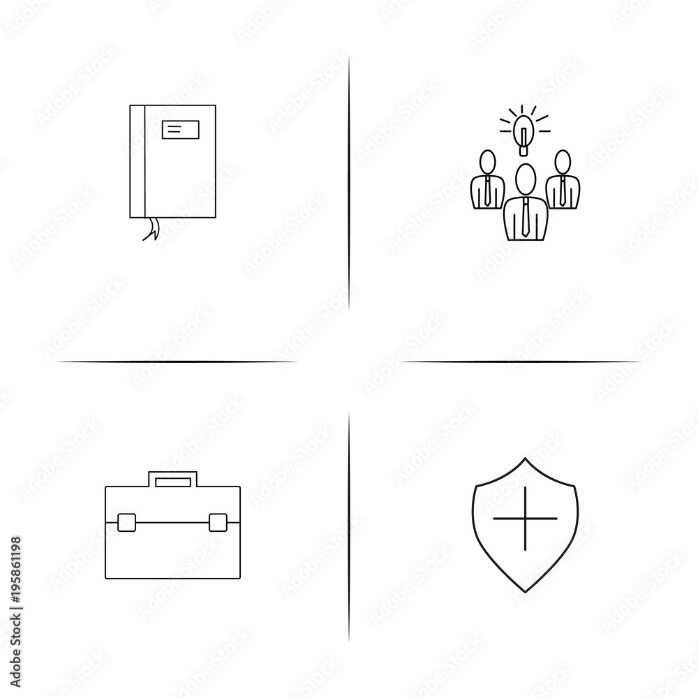 Business simple linear icon set.Simple outline icons Business simple linear icon set.Simple outline icons