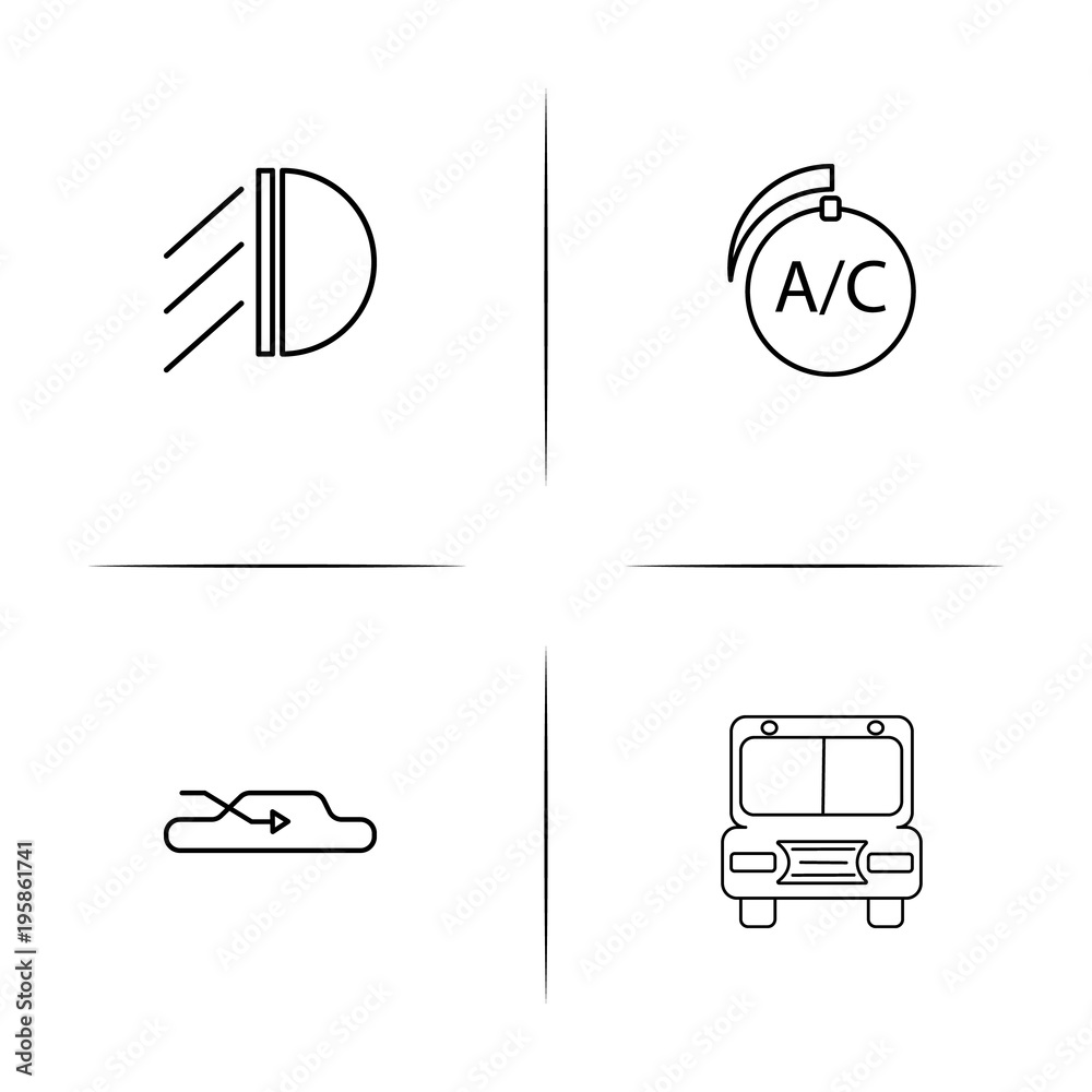 Cars And Transportation simple linear icon set.Simple outline icons Cars And Transportation simple linear icon set.Simple outline icons